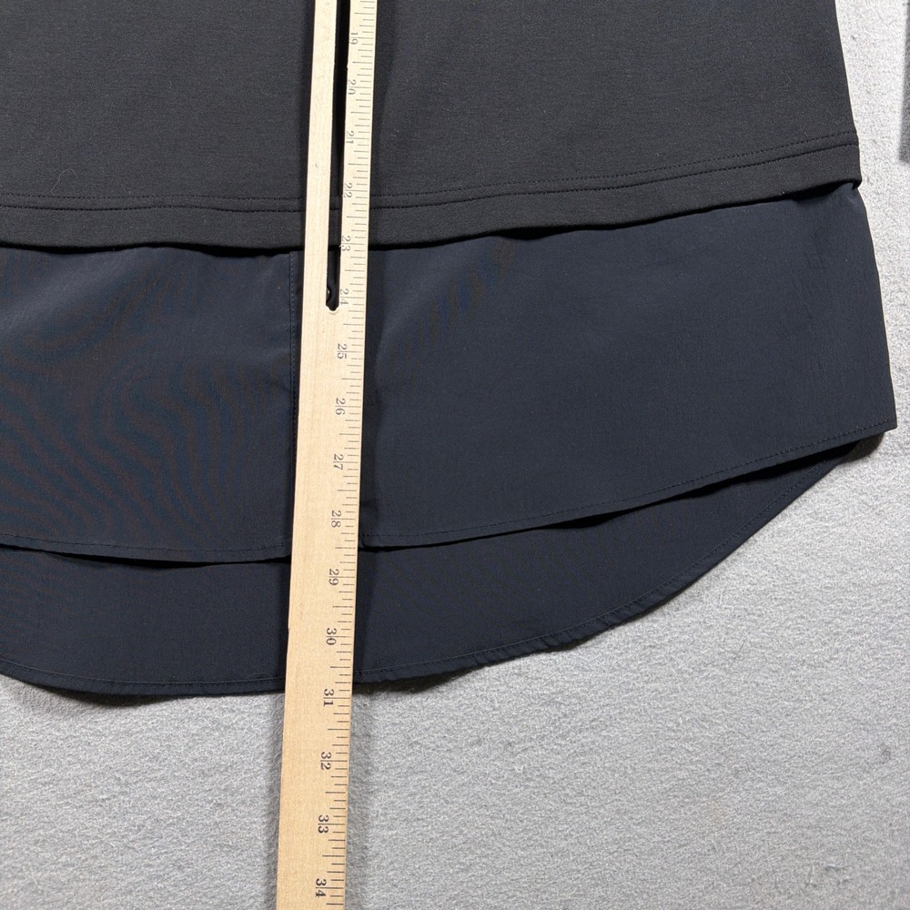Athleta Gallery Top 2.0 Women Medium Layered Mixed Media Black Minimalist Casual - Picture 6 of 10